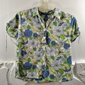 Vintage Hawaiian Print Top